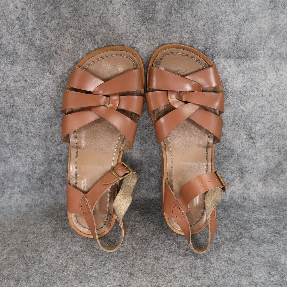 Salt Water Shoes Womens 5 Sandals Classic Leather Hand Stitched Water Friendly - Picture 6 of 13